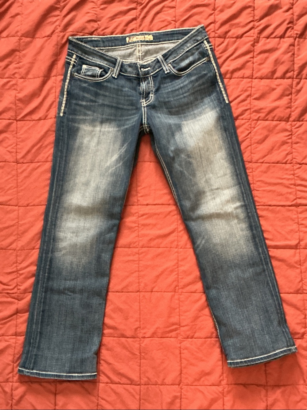 BKE Women's Dark Blue Faded Jeans